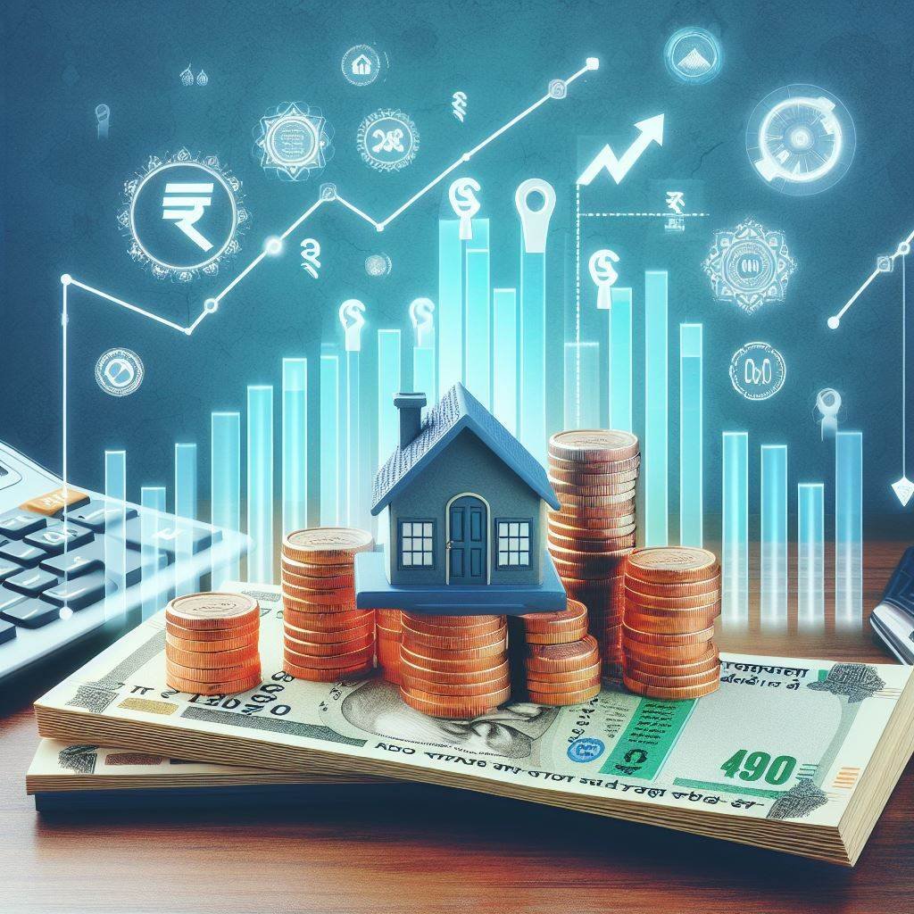 creat Property Value Appreciation with indian rupees and increasing chart