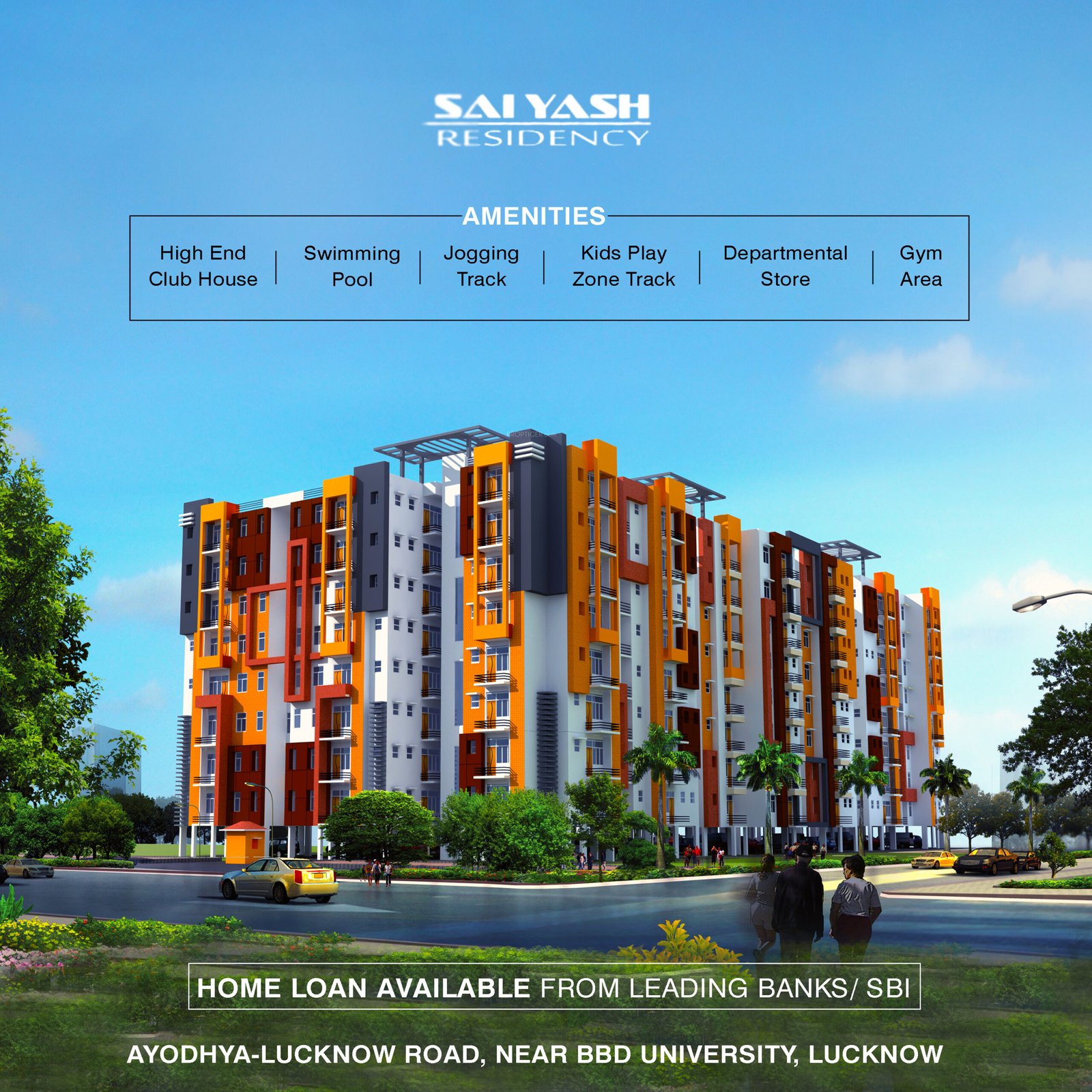 sai yash residency apartment in ayodhya lucknow road lucknow